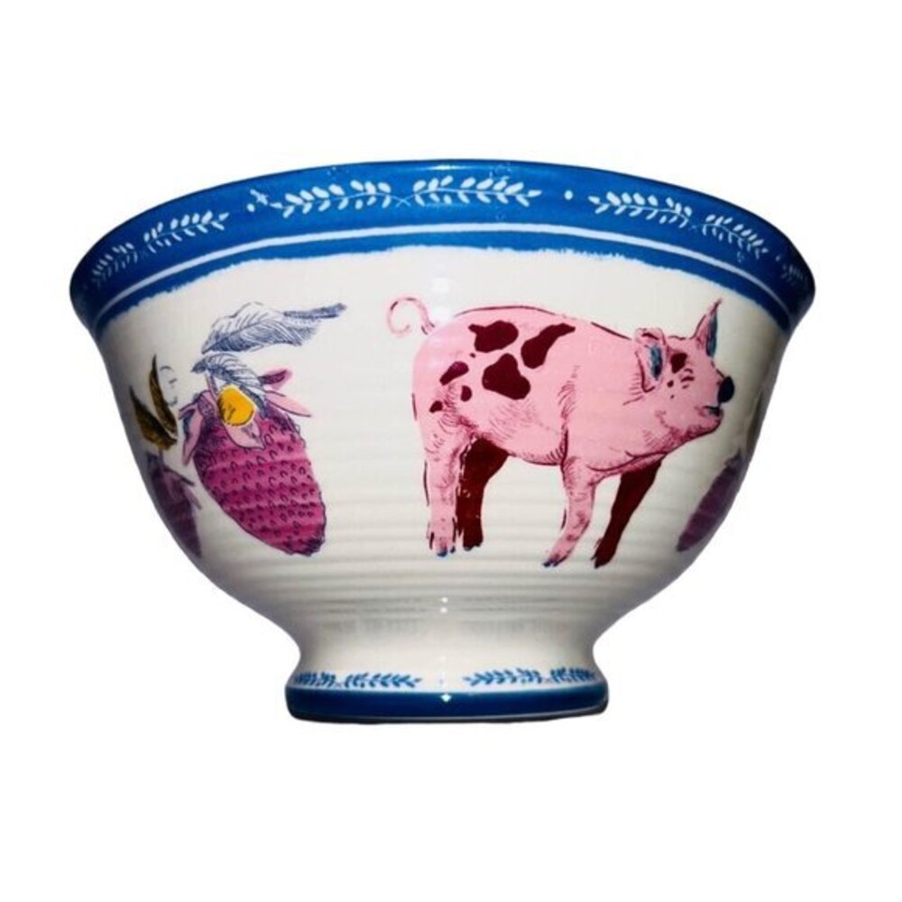 Anthropologie Lorena Maranon Toscana Bowl Pig Country Farmhouse